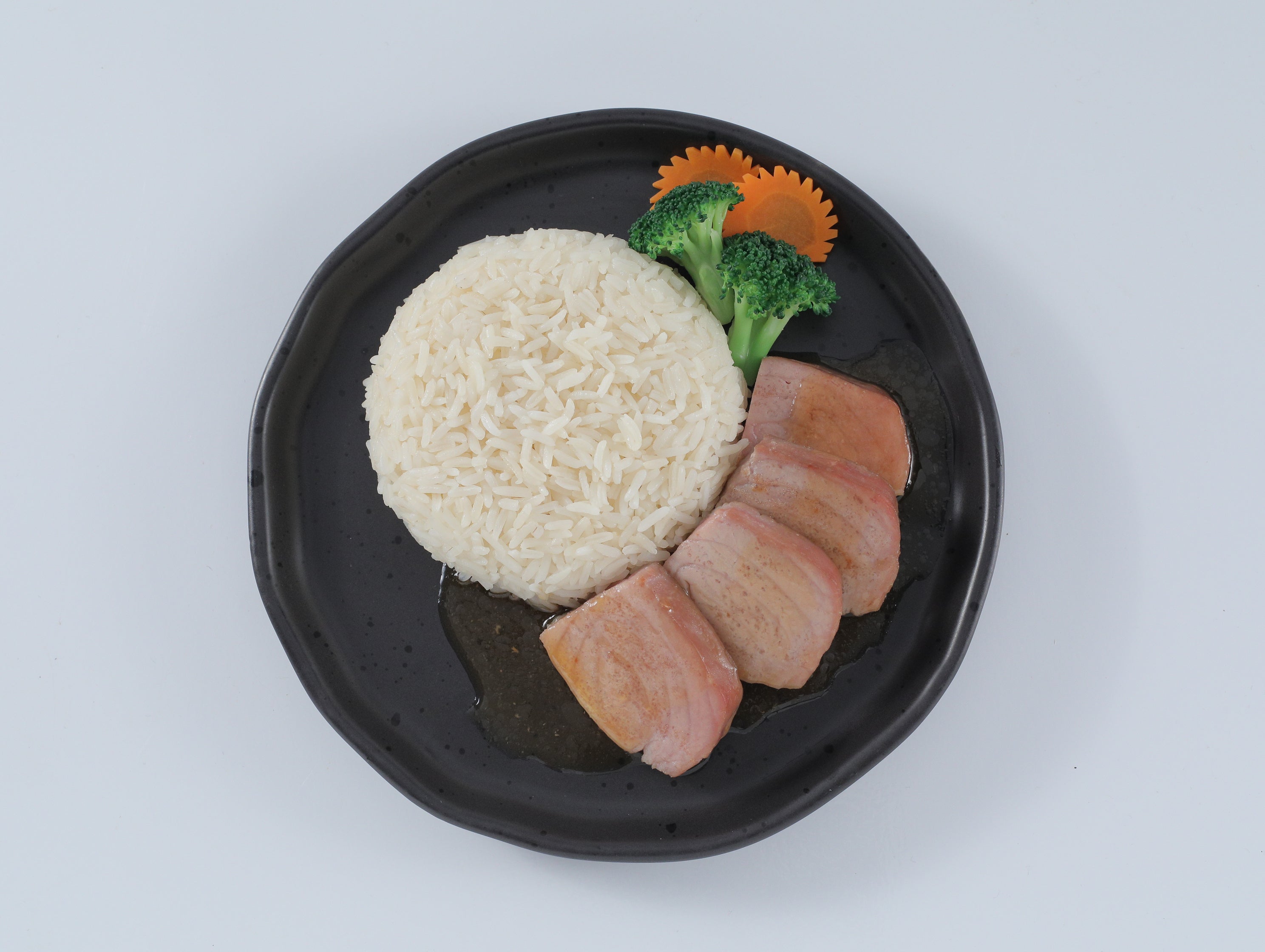 ShanYi Instant Microwave Meals Ready to Eat, 250g/8.8oz, Teriyaki Tuna Steak  with Jasmine Rice, Case of 6